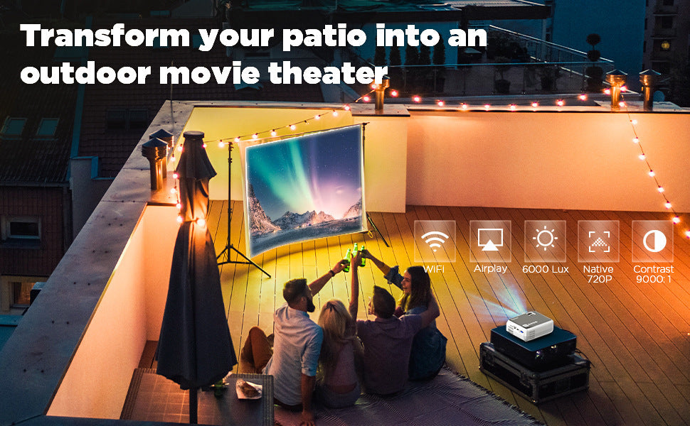 Mobile Screen Sharing Projector High-definition Portable