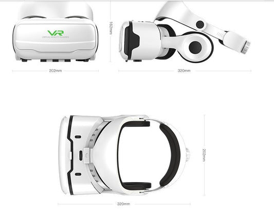 Head-Mounted Adjustable HD VR Glasses With Headset