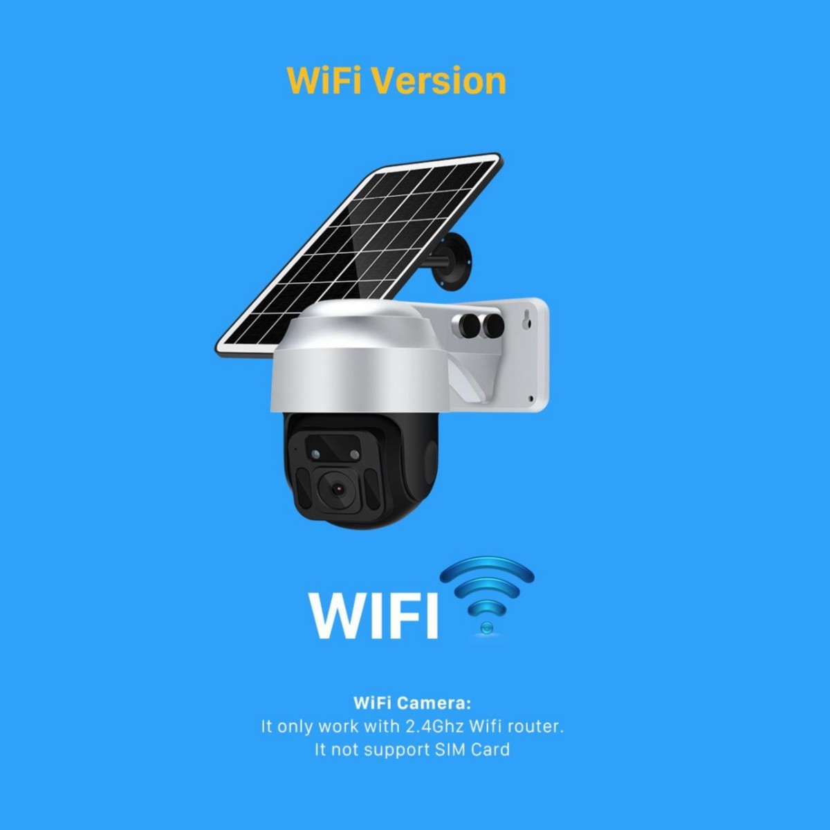 Solar Powered Wireless WIFI Surveillance Camera
