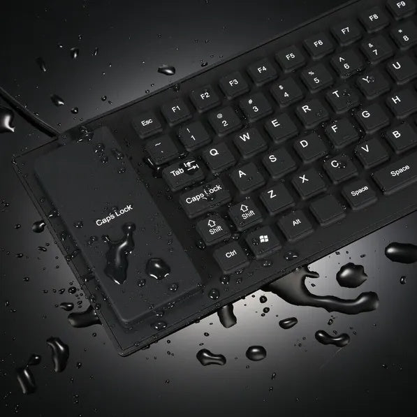Waterproof Silicone Keyboard, Foldable & Dustproof