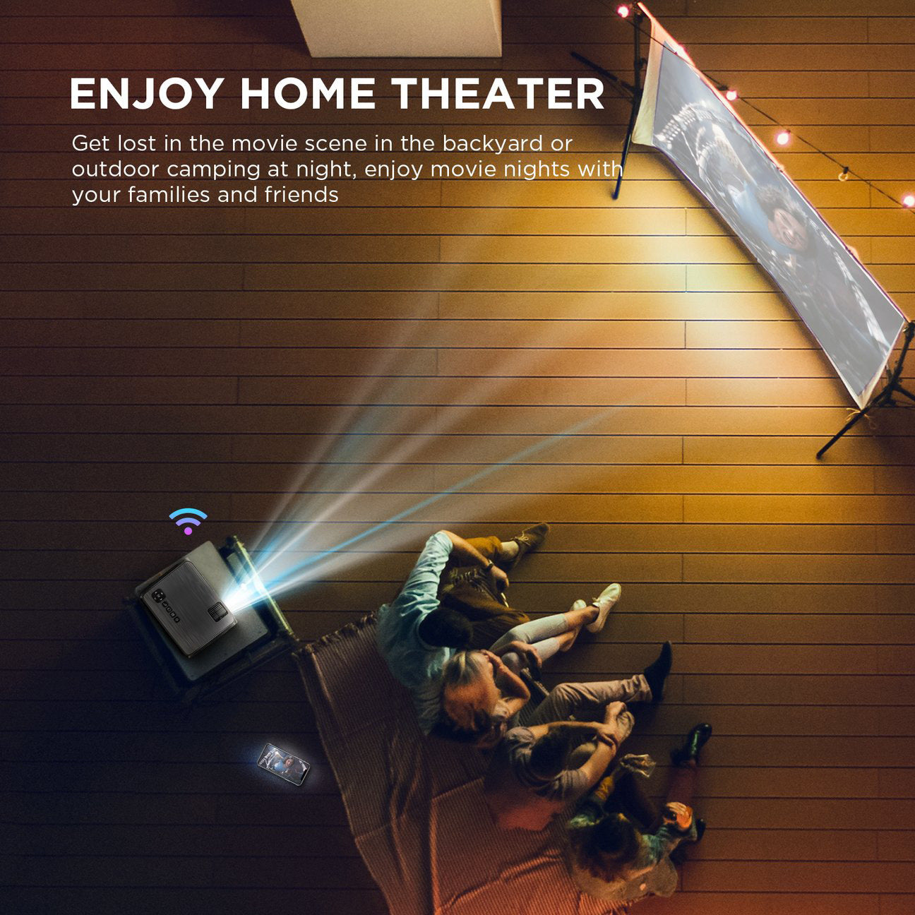 Mobile Screen Sharing Projector High-definition Portable