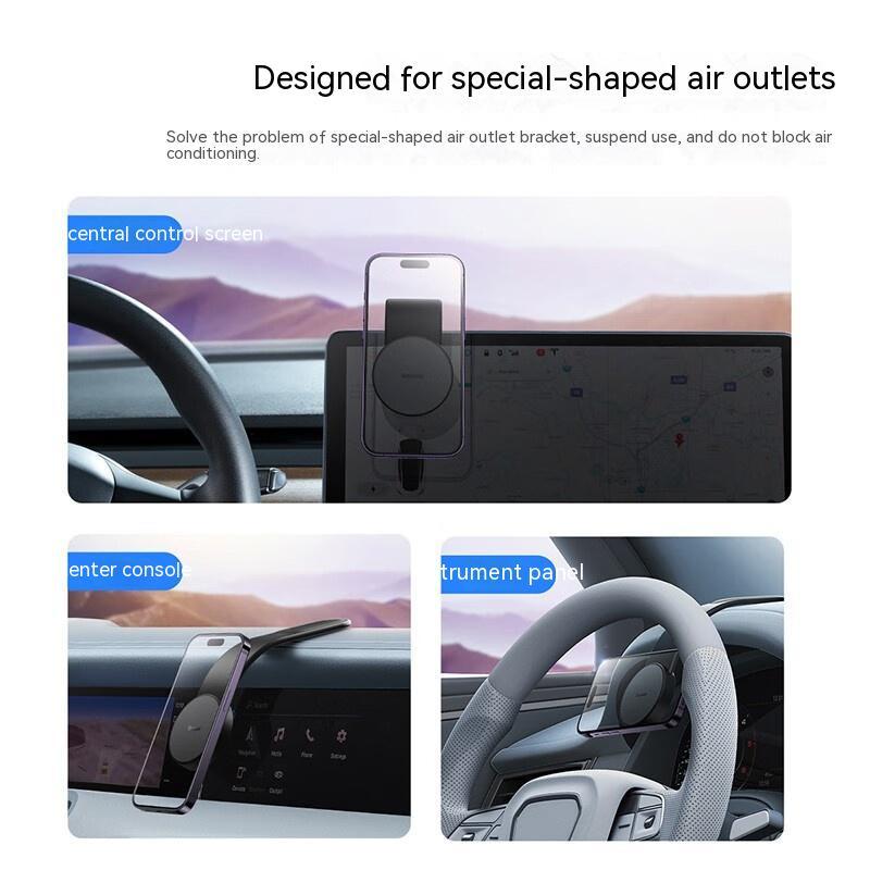 Magnetic Bendable Car Mobile Holder Wireless Charger 15W